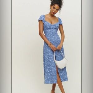 Reformation Baxley Dress in Blue Eve Size 4